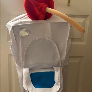 Brand new never used toilet costume and plunger hat original bought separately